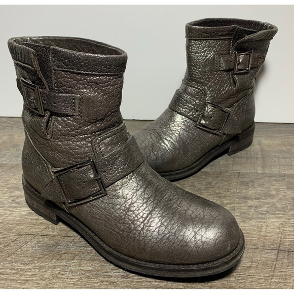 Jimmy Choo 'Youth' Leather Boots Size 36.5